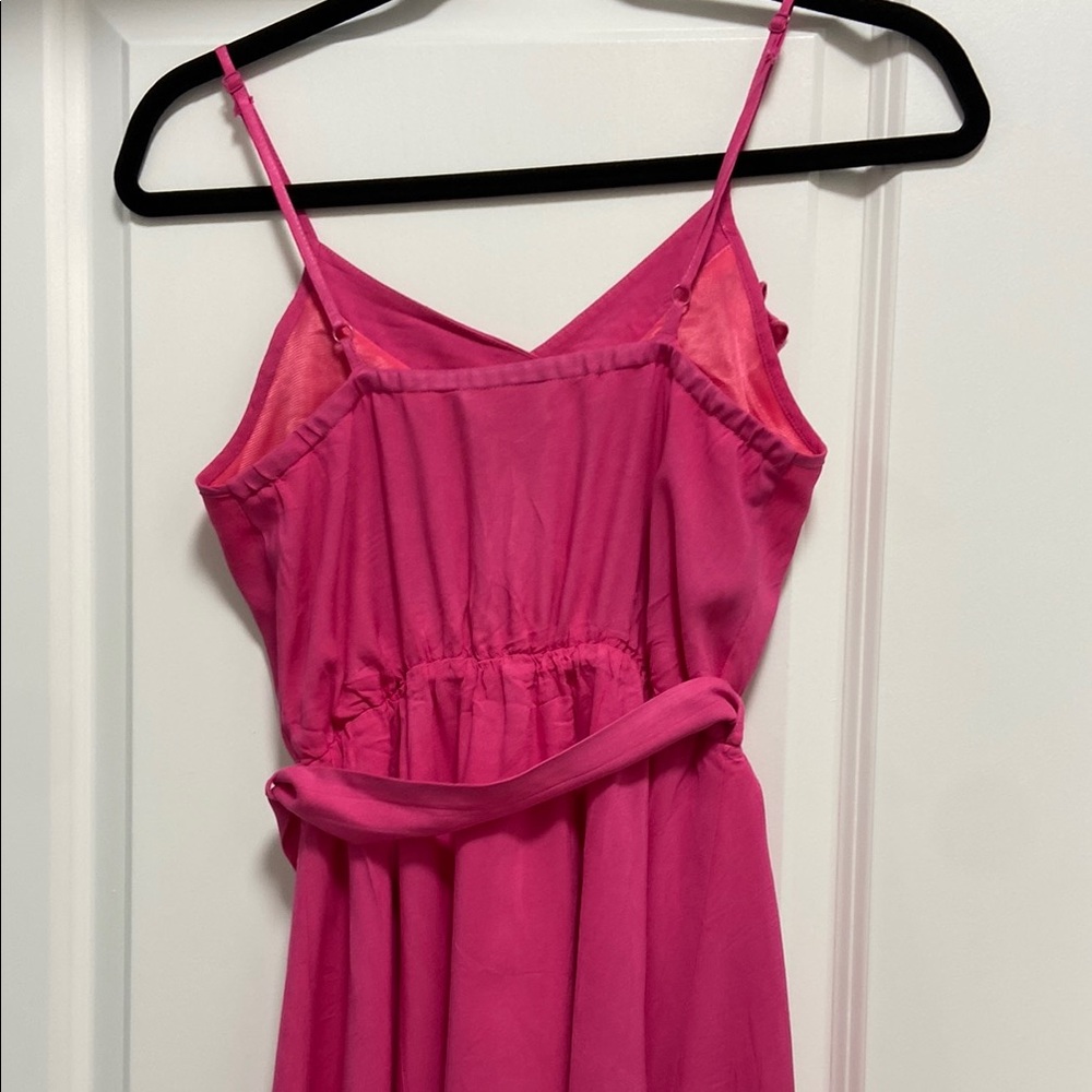 Pink Ruffle Spaghetti Strap Dress - Picture 3 of 5